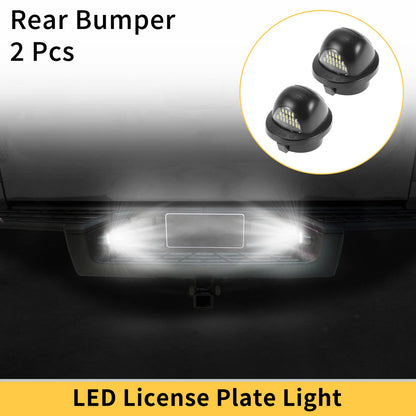 License Plate Lights White Red for Ford F-150 F-250 F-350 (1990-2001)