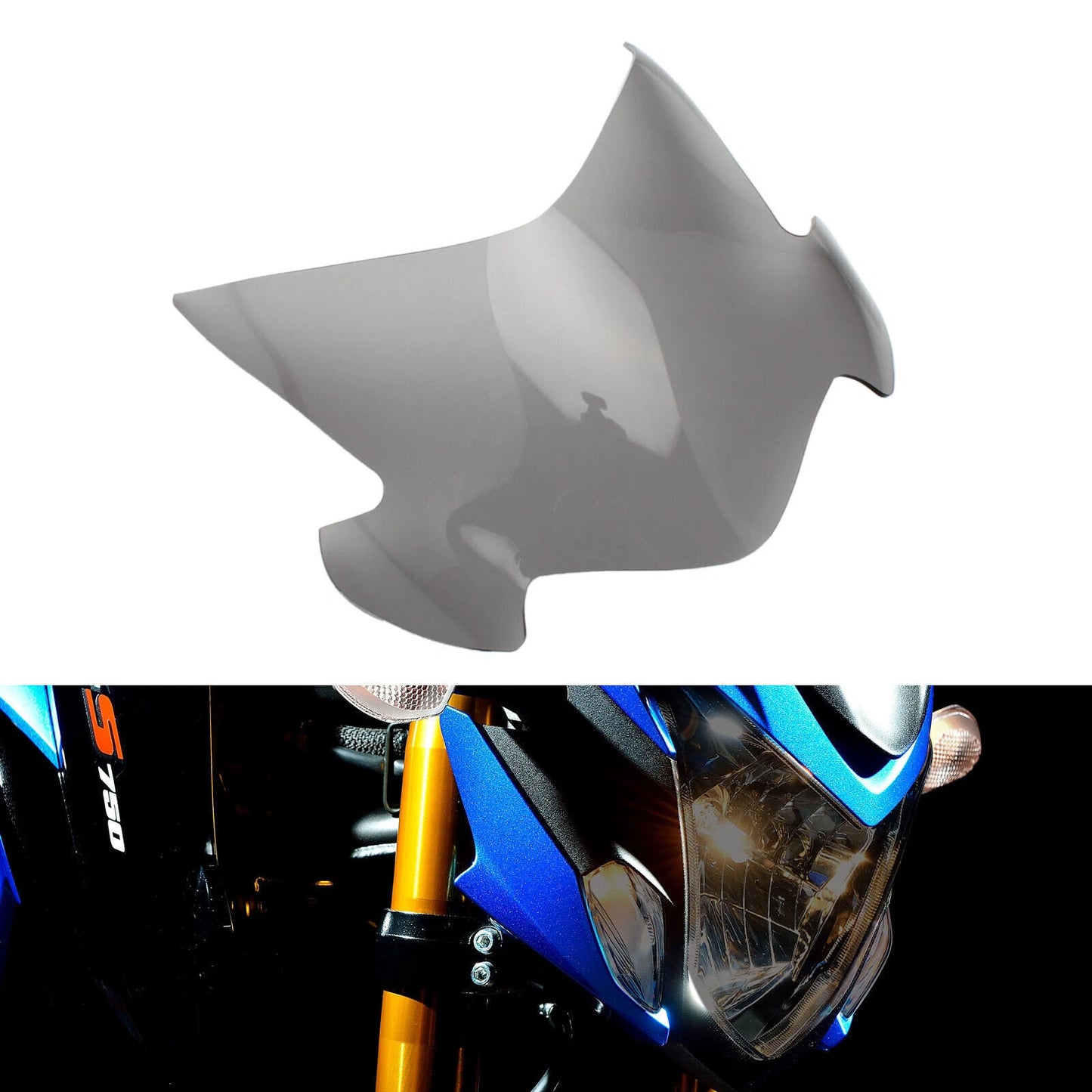 Protective Cover Front Headlight Glass Smoke for Suzuki GSX-S 750 (2017-2023)