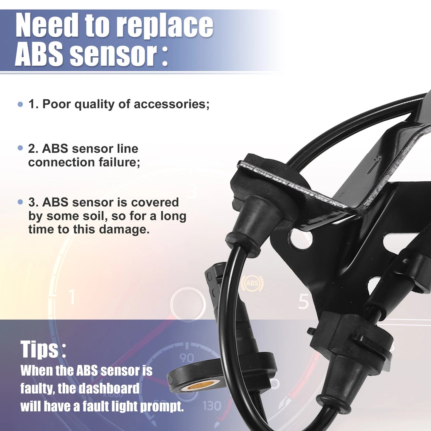 4pcs Front Rear Left Right ABS Sensor for Honda Accord (2008-2012)