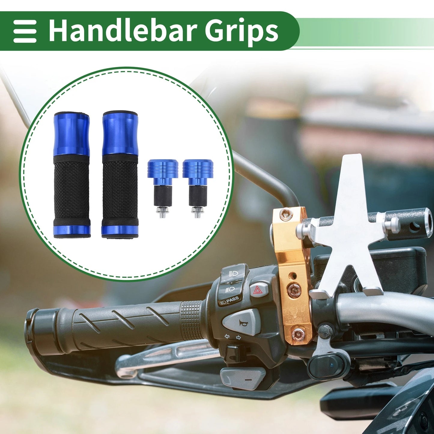 Hand Grips Cover / 1 / Aluminum Alloy Rubber for Motorcycle