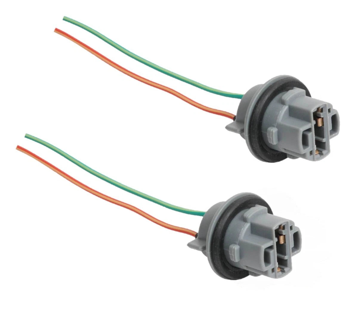 2 x Wedge Car Stop Light Globe Socket Harness Connector