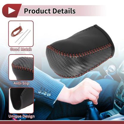 Subaru Forester Gear Shift Knob Cover 2006-2012 Black Brown Faux Leather