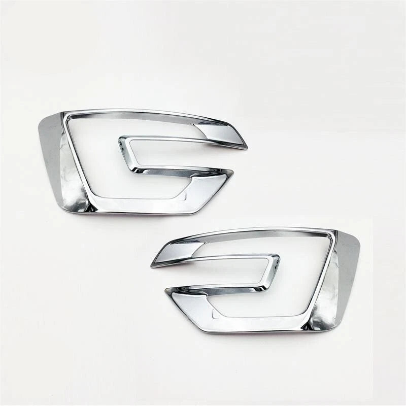 Chrome Front Fog Light Lamp Lid Cover Trim for Ford Explorer (2016-2017) 2 x