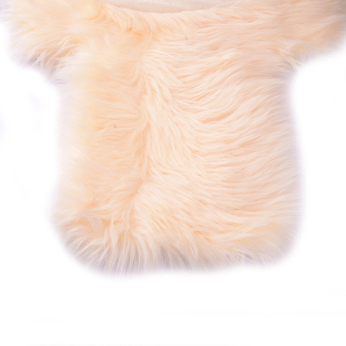 Beige Plush Front Seat Cover for Car - Universal Fit (No specific years)