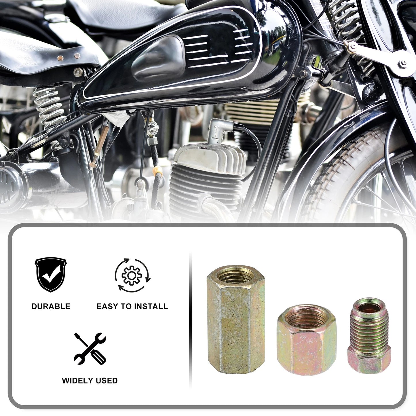 35pcs Brake Line Tube Fittings 3/16in Hydraulic Union for Motorcycle
