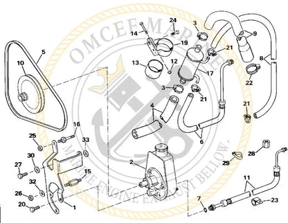 Power Steering Pump Pulley for OMC Sterndrive (1986-1999)