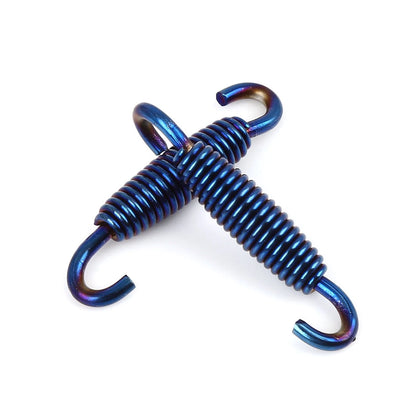 4pcs 59mm Blue Exhaust Pipe Stainless Steel Swivel Springs for Motorcycles