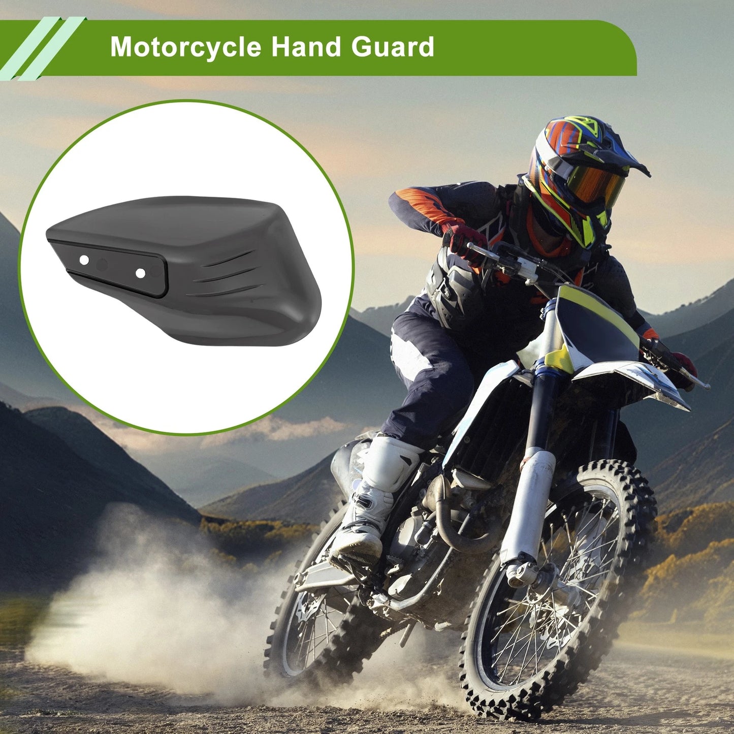 Set Universal Hand Guard for Motorcycles Knuckle Protector Dark Brown Plastic