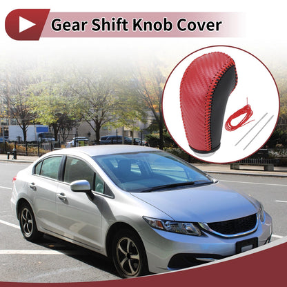 Red Carbon Fiber Gear Shift Knob Cover for Subaru Forester (2014-2017)