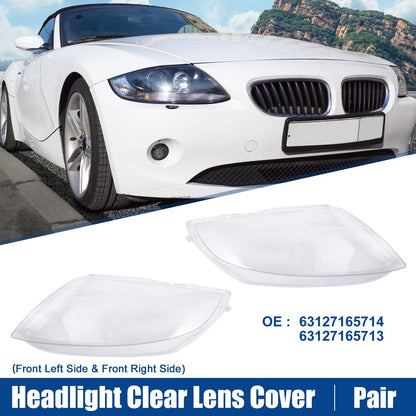 Headlight Clear Lens Shell Cover for BMW Z4 E85 (2003-2008)