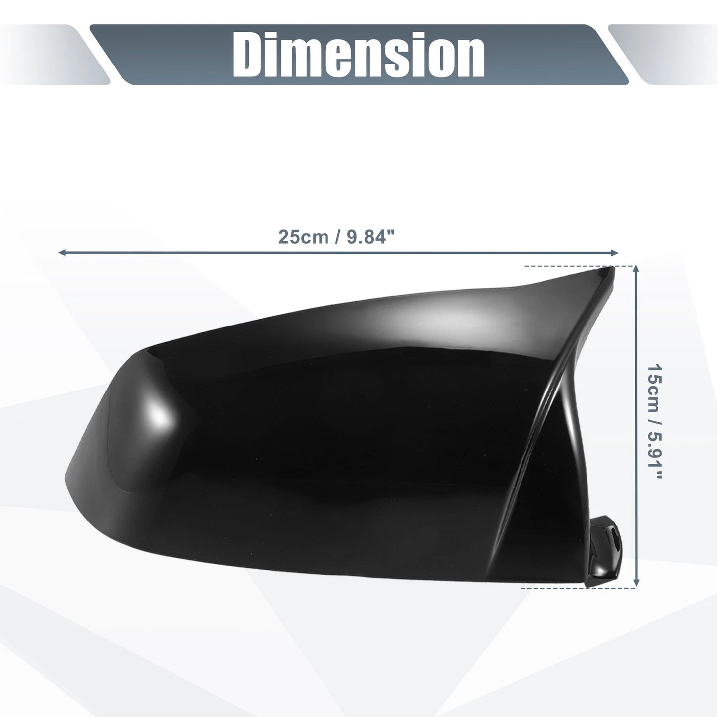 Rearview Mirror Cover Cap Gloss Black for BMW 5 6 7 Series (2009-2017)