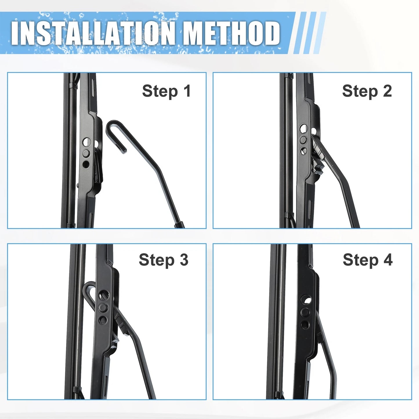 Rear Windshield Wiper Blade Arm Set for Chrysler Town & Country (2008-2016)