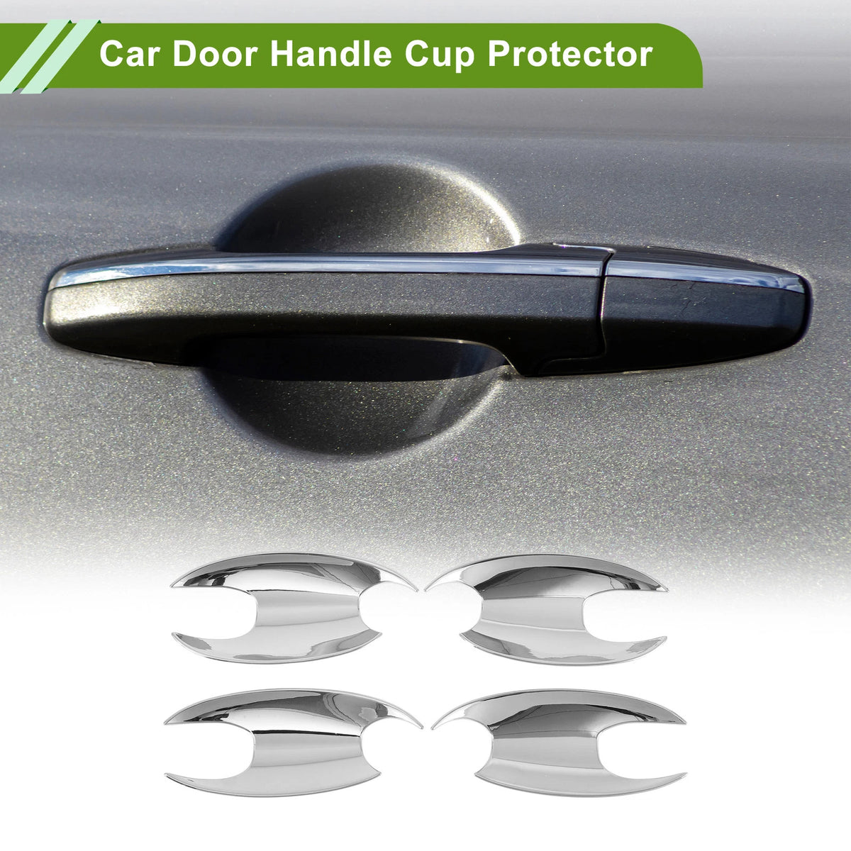 4 x Chrome Silver Tone Door Handle Cup Protectors for BMW X3 (2022-2023)