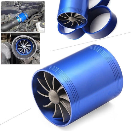Dual Fan Turbonator Air Intake Turbo Supercharger for Gas Vehicles