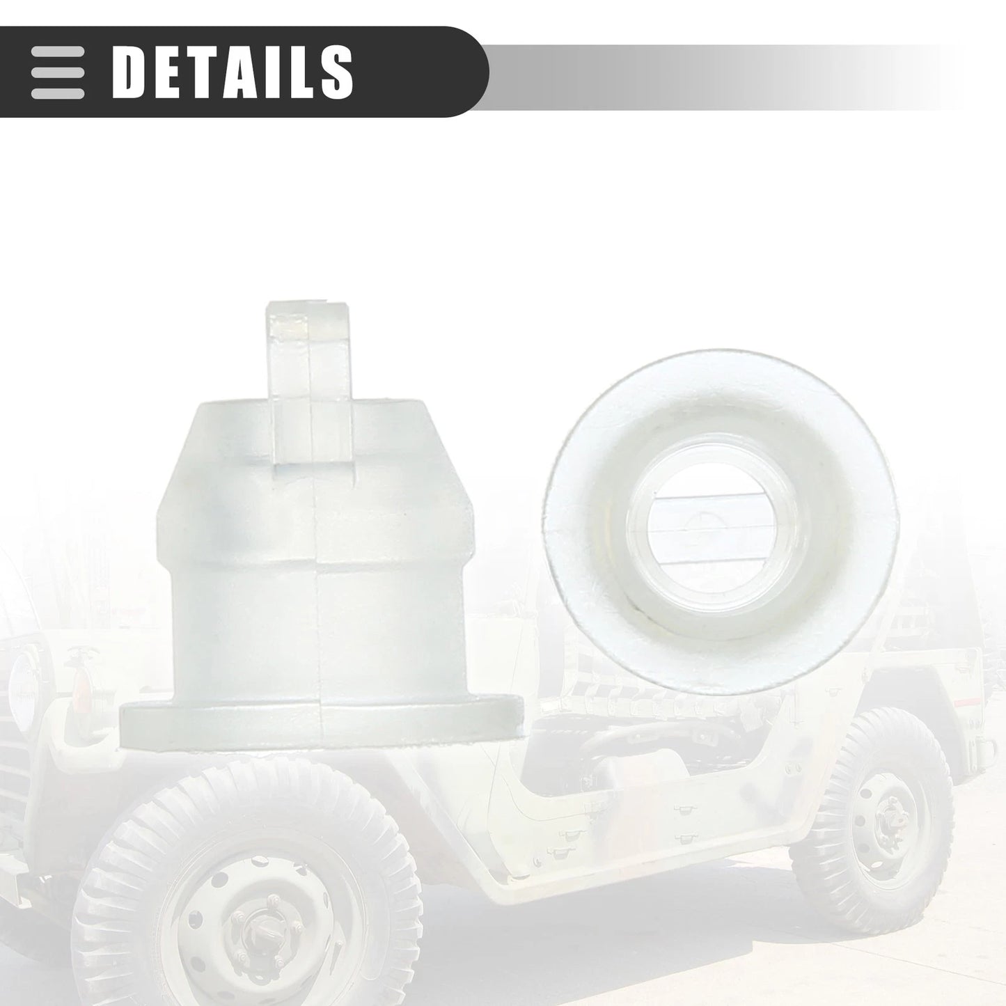Transfer Case Cable Bushing for Jeep 68064273ab (Transparent, 2 x Pcs)