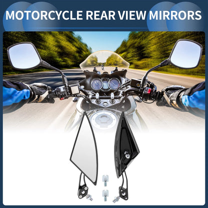 M8/M10 1set Rear View Mirrors Handlebar Mirrors Black Aluminum Alloy for M8/M10
