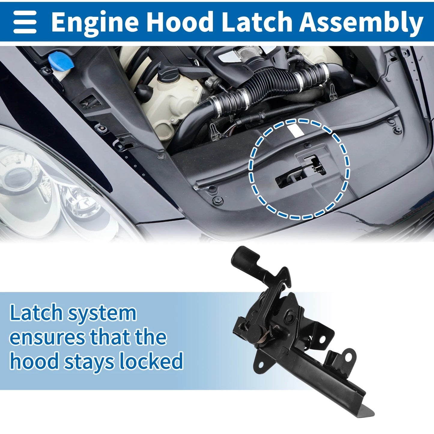 Hood Latch Assembly for Kia Spectra (2004-2009)