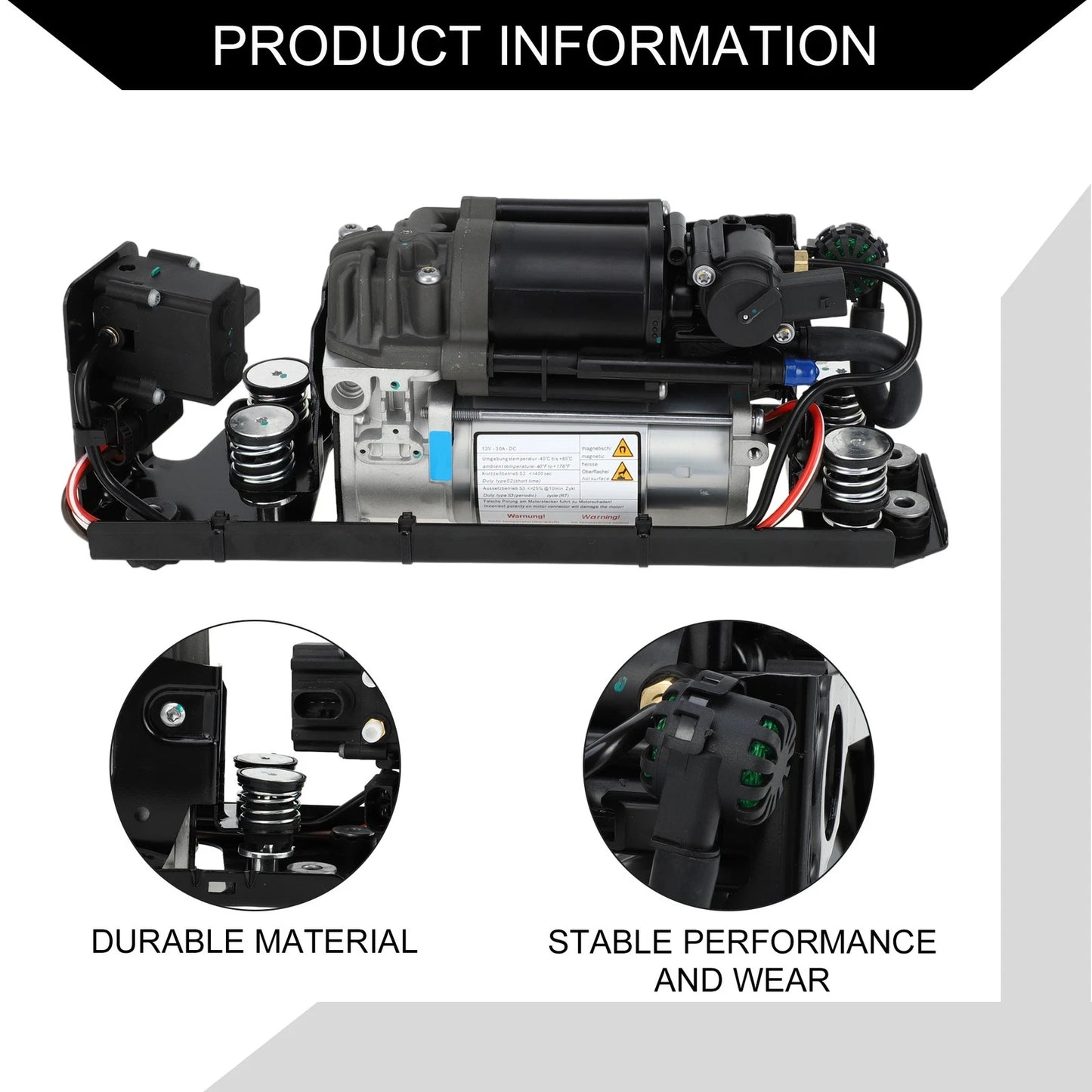 Air Suspension Compressor with Bracket for BMW 730i (2009-2015)