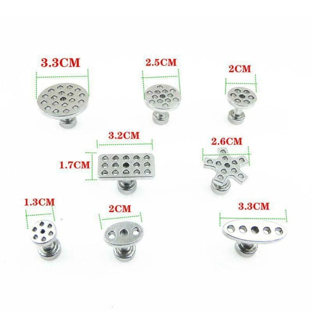 8 x Aluminum Puller Tabs Cold Glue Paintless Tool