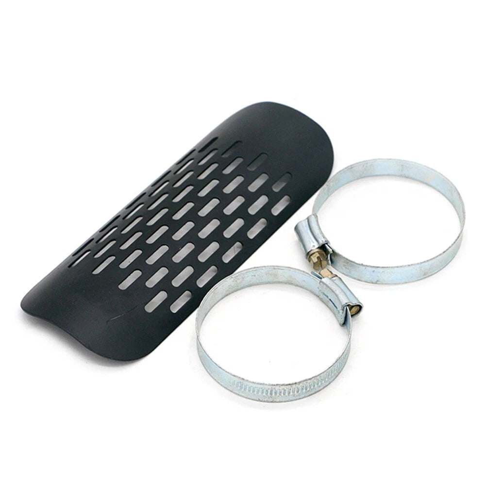 Black Motorcycle Exhaust Muffler Pipe Heat Shield Cover for Universal Models
