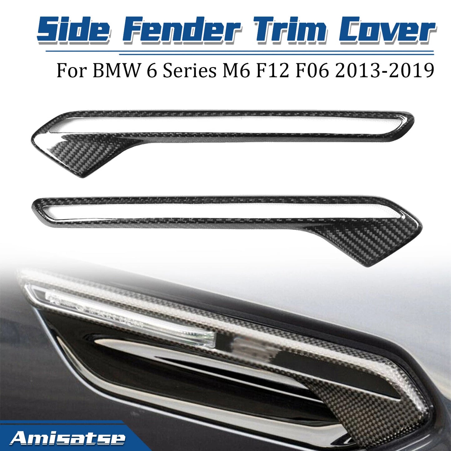 Carbon Fiber Side Fender Vent Trim for BMW M6 F12 F13 (2013-UP)