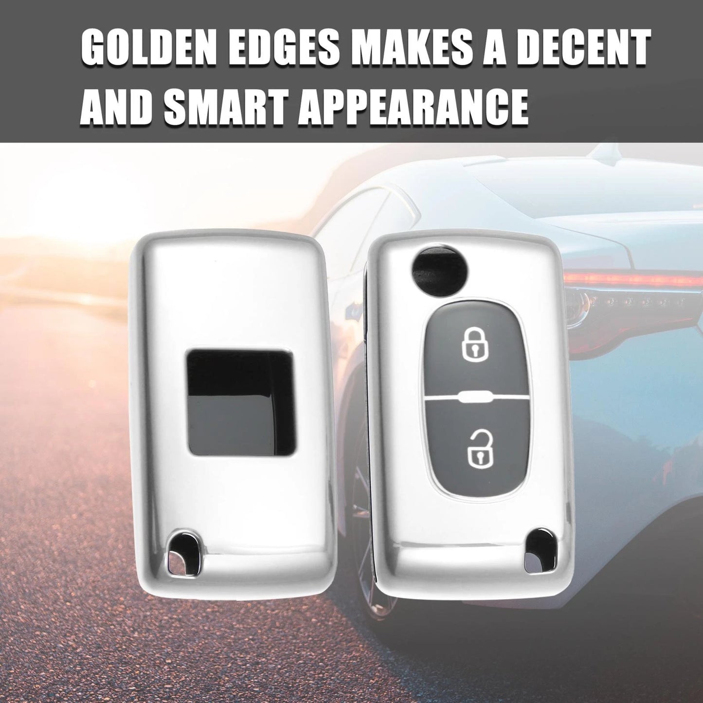Silicone Key Fob Case Cover for Peugeot 207 307 308 407 (2006-2014)