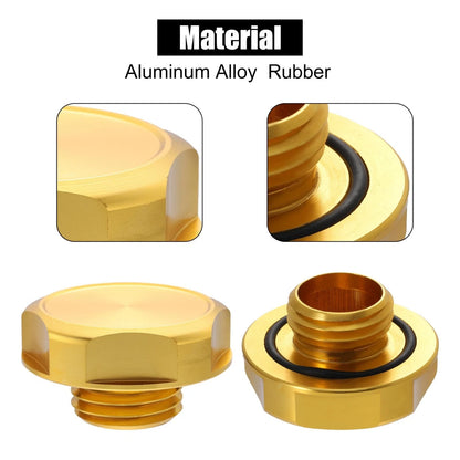 Gold Tone Aluminum Alloy Gas Engine Oil Filler Cap for Nissan