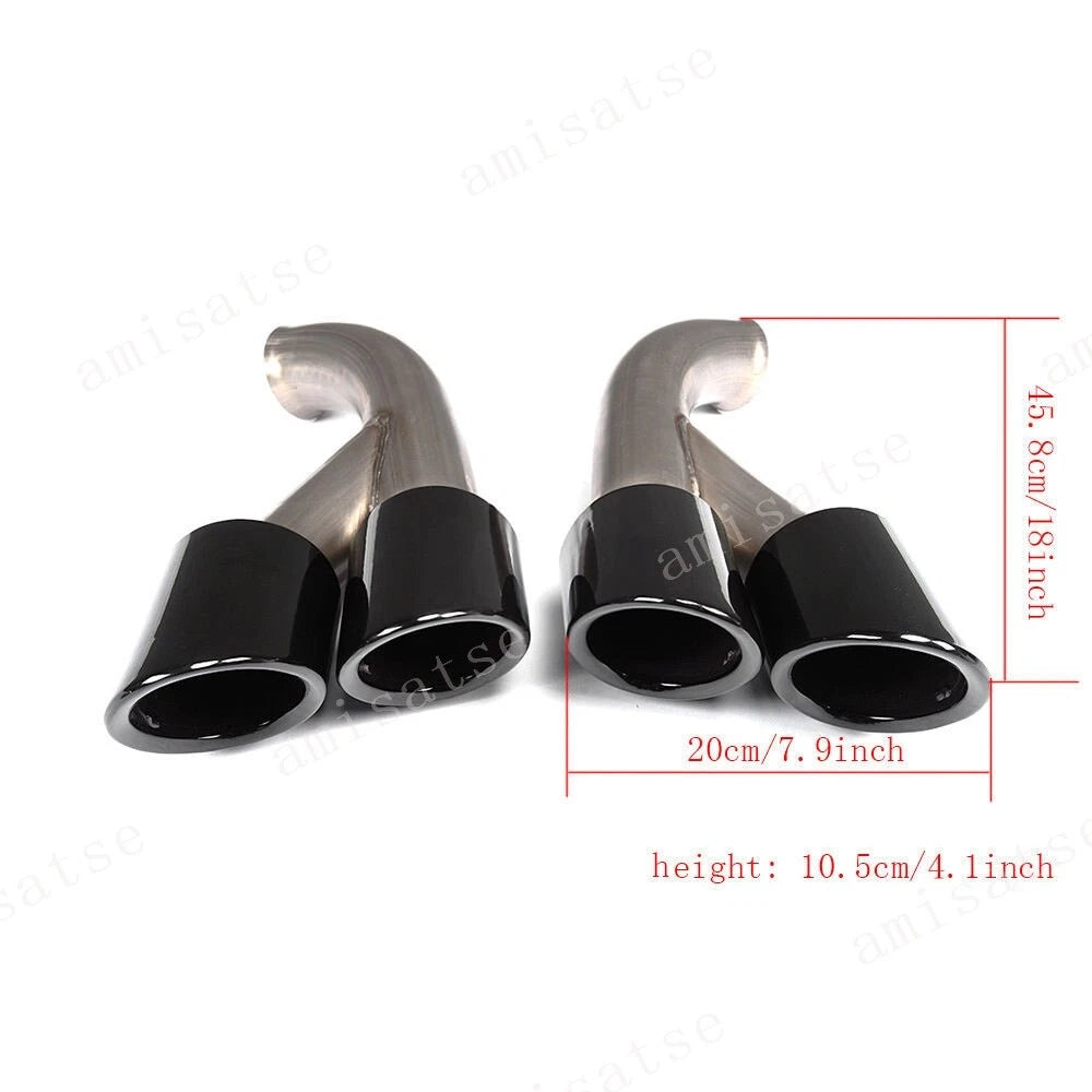 GTS Style Exhaust Tips for Porsche Cayenne V6 (2015 - Present)