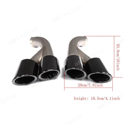 GTS Style Exhaust Tips for Porsche Cayenne V6 (2015 - Present)