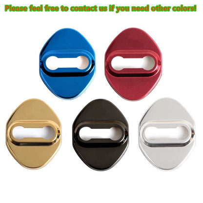 4x Red Accessories Door Lock Protective Cover Trim for Honda Civic (2001–2023)