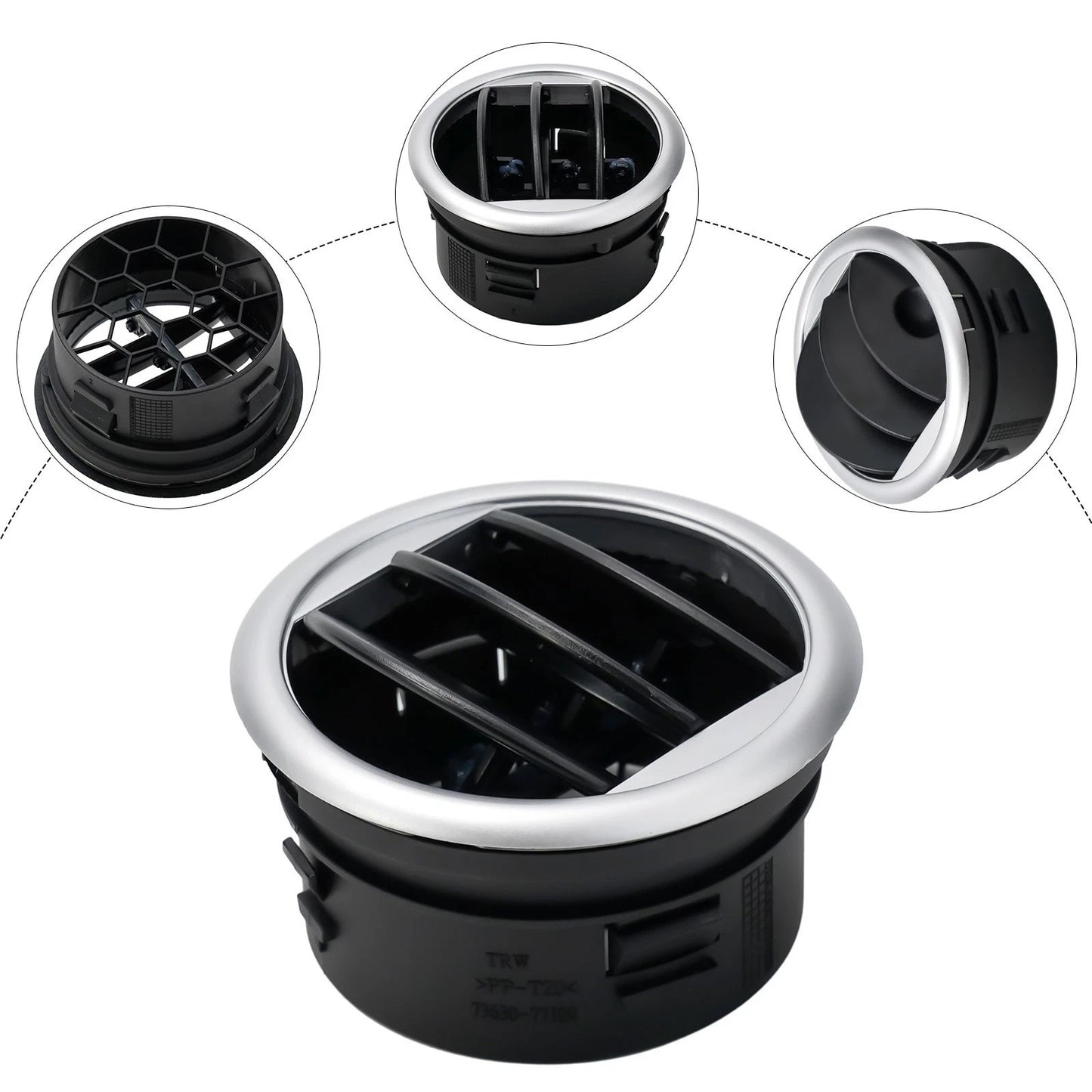Black Plastic Air Vent Replacement for Lifan 320 Air Conditioning Outlet