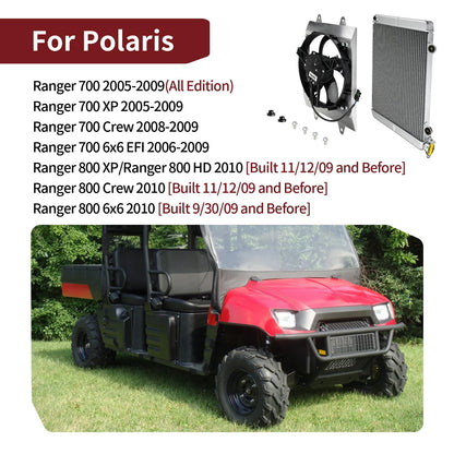 Aluminium Radiator Cooling Fan Shroud for Polaris Ranger 700 XP Crew 6x6 EFI