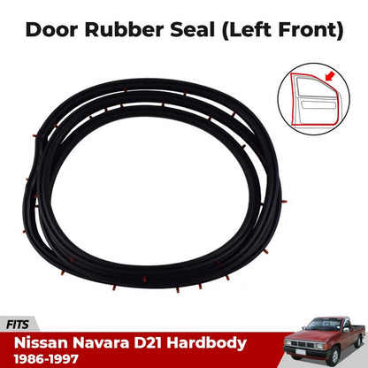 Door Rubber Seal Weatherstrip Front LH Fits Nissan Navara D21 Pickup 1986-97 D09
