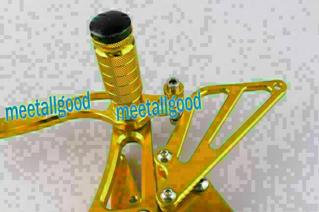CNC Adjustable Racing Rearset Footpegs for Yamaha YZF R1 (2004-2006) Gold
