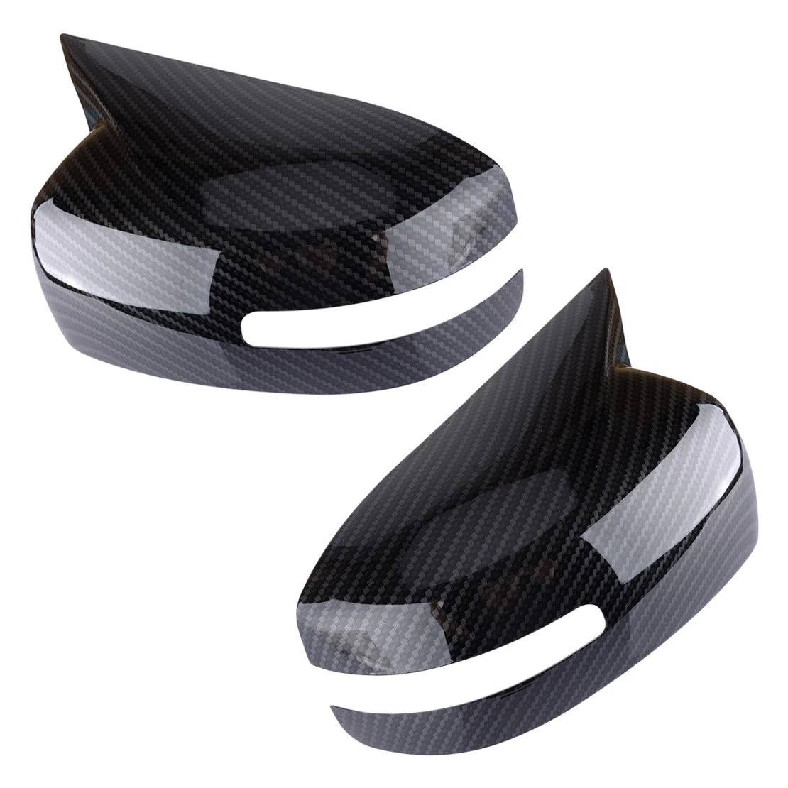 2 x Exterior Mirror Covers Carbon Fiber Style for Mitsubishi Lancer EVO