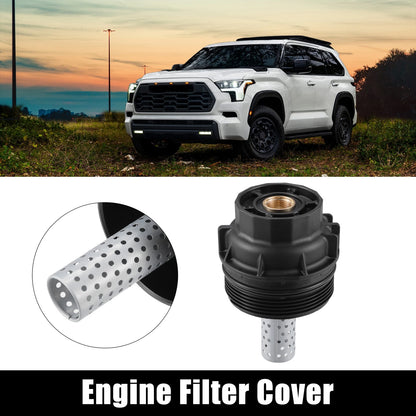 Black Car Oil Engine Filter Housing Cap Cover for Lexus Toyota (2000-2023)