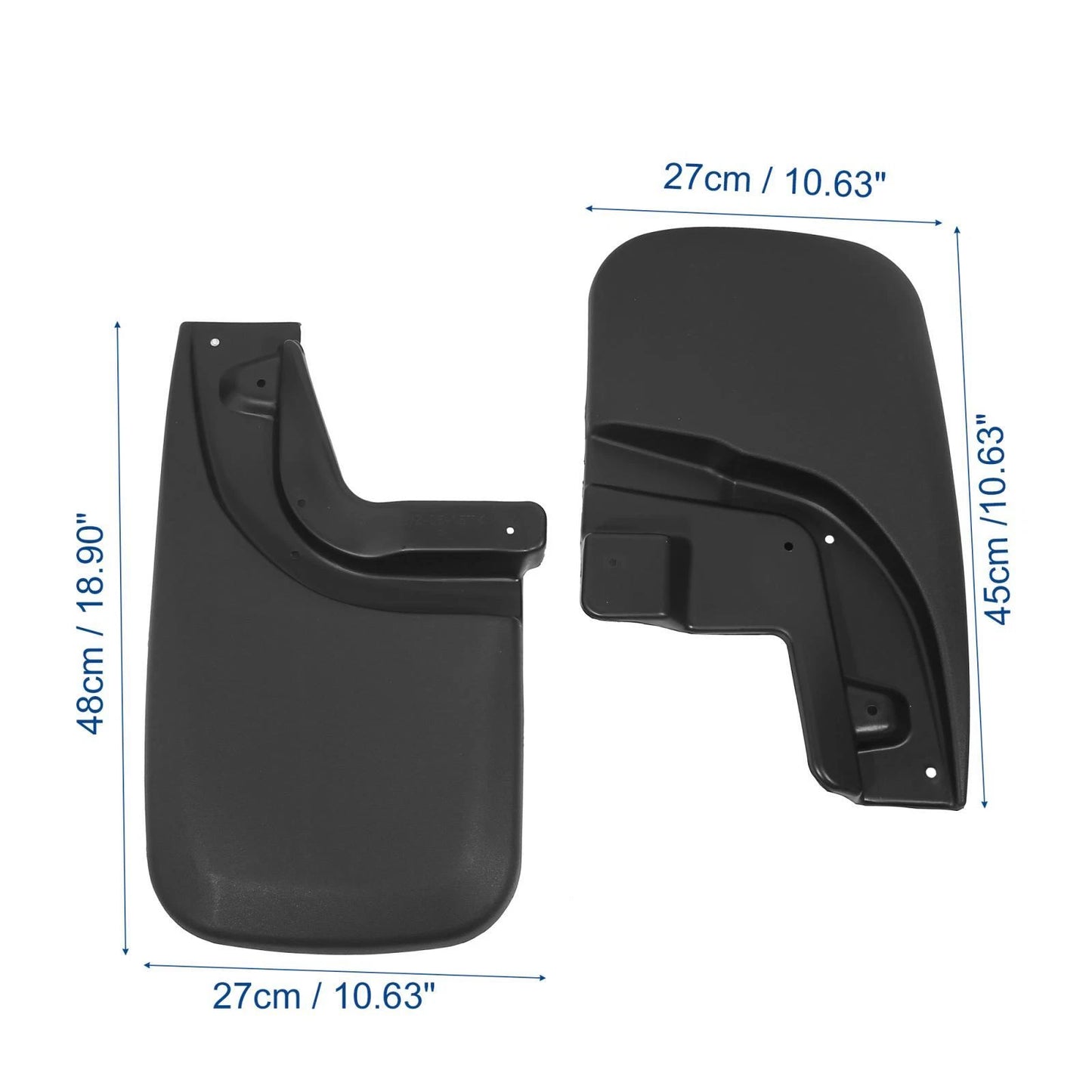Mud Flaps Kit Splash Guards for Toyota Tacoma (2005-2015) - Front & Rear Black