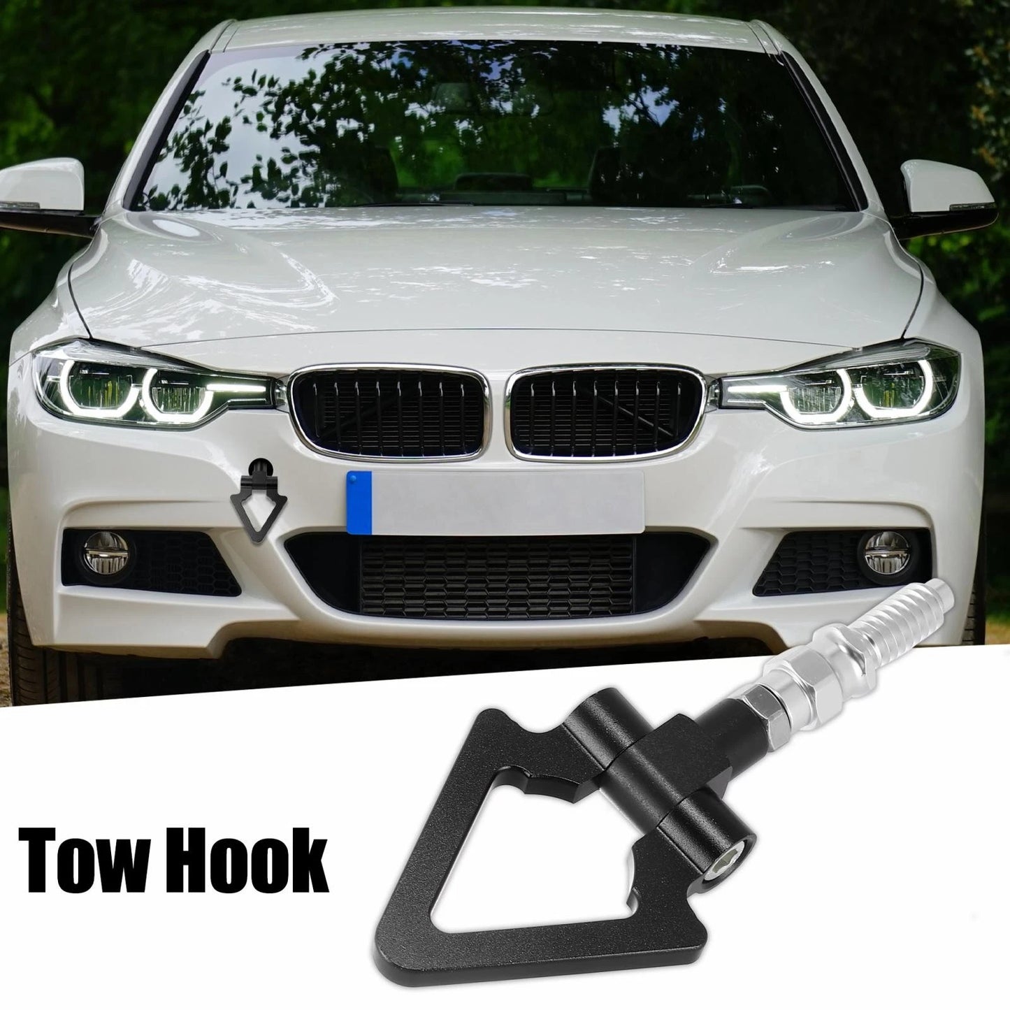 Racing Car Screw-On Tow Hook Triangle Ring for BMW 3 5 7 Z3 Z4