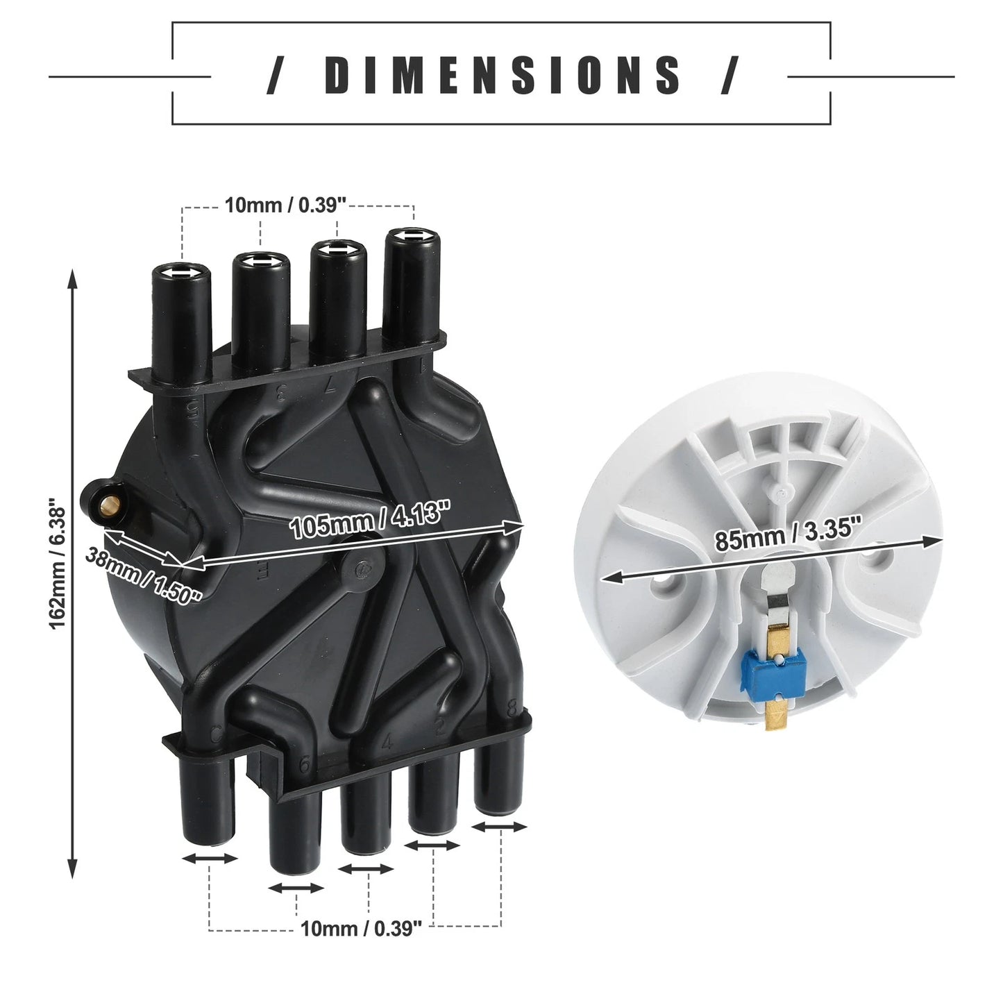 Ignition Distributor Set Distributor Cap and Rotor Kit for Chevrolet