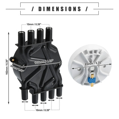 Ignition Distributor Set Distributor Cap and Rotor Kit for Chevrolet