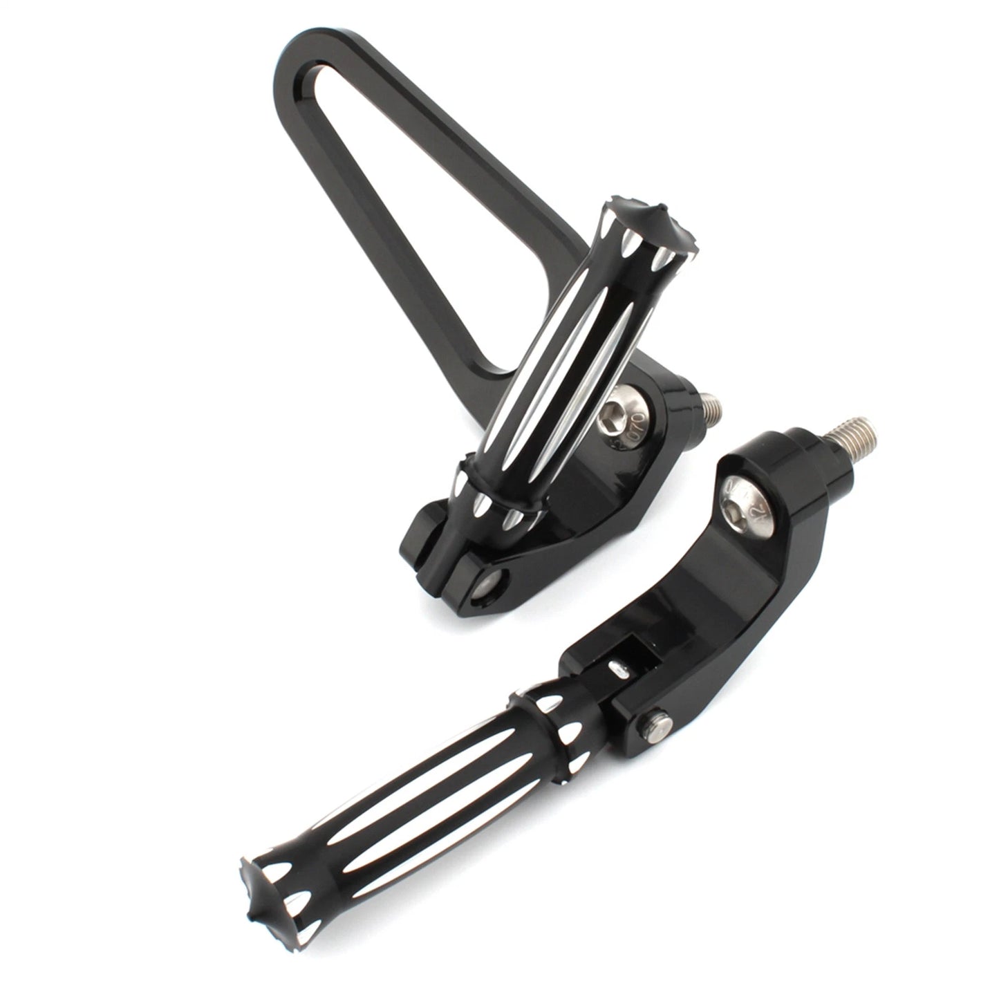 2 x Chrome Aluminum Rear Foot Rest Pegs for BMW R18 B Classic (2020-2023)