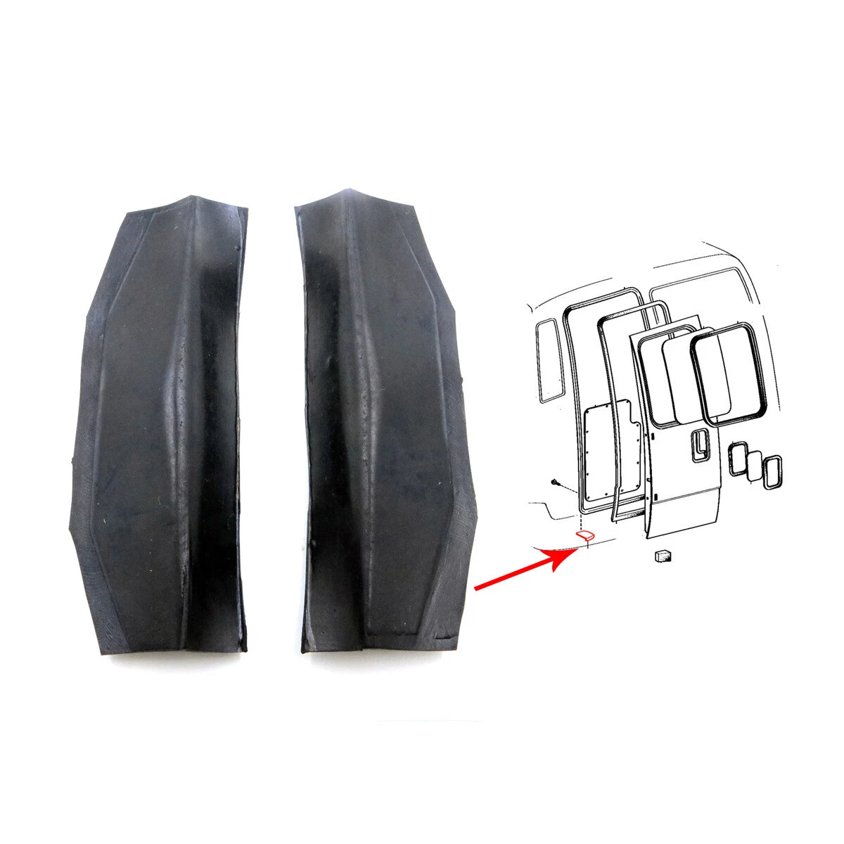 Spacer Back Door Weatherstrip for Toyota Coaster Minibus BB11 RB13 1979-1982