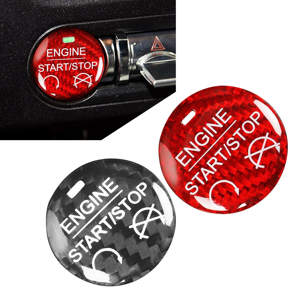 Car Engine Start Stop Button Cover Trim for Ford Mustang (2015-2022)