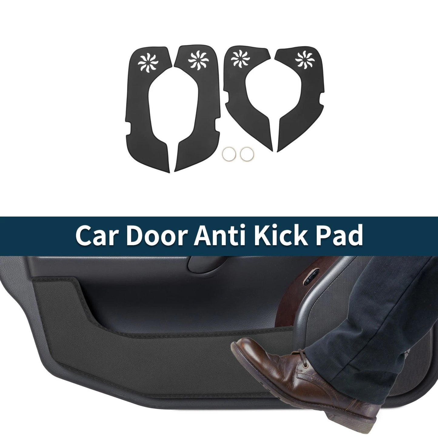 Anti Kick Pad Sticker Protector for Infiniti QX50 (2018-2024) Black 1 Set