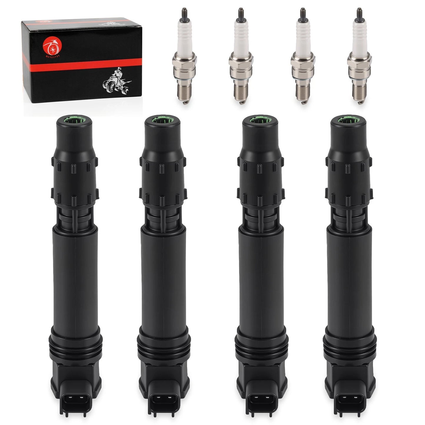 Ignition Coils & Iridium Spark Plug Set 4x for Honda CBR1000RR (2004–2007)