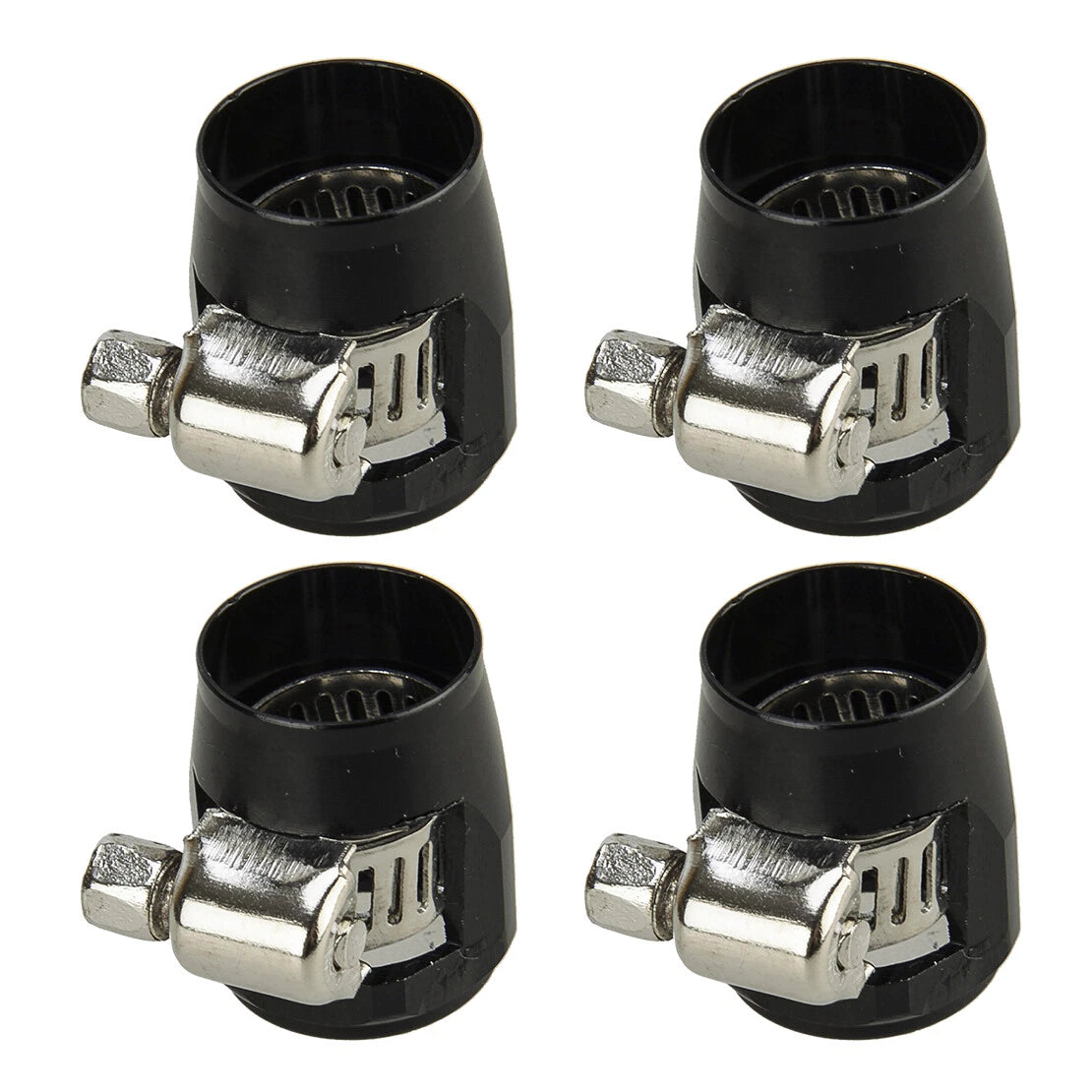 4pc 6AN Hex Hose Finisher Clamp Aluminum Alloy for Car Model