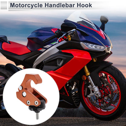 L-Shape Aluminum Alloy Motorcycle Hanging Hook 60mm Orange-Black for Motorcycle