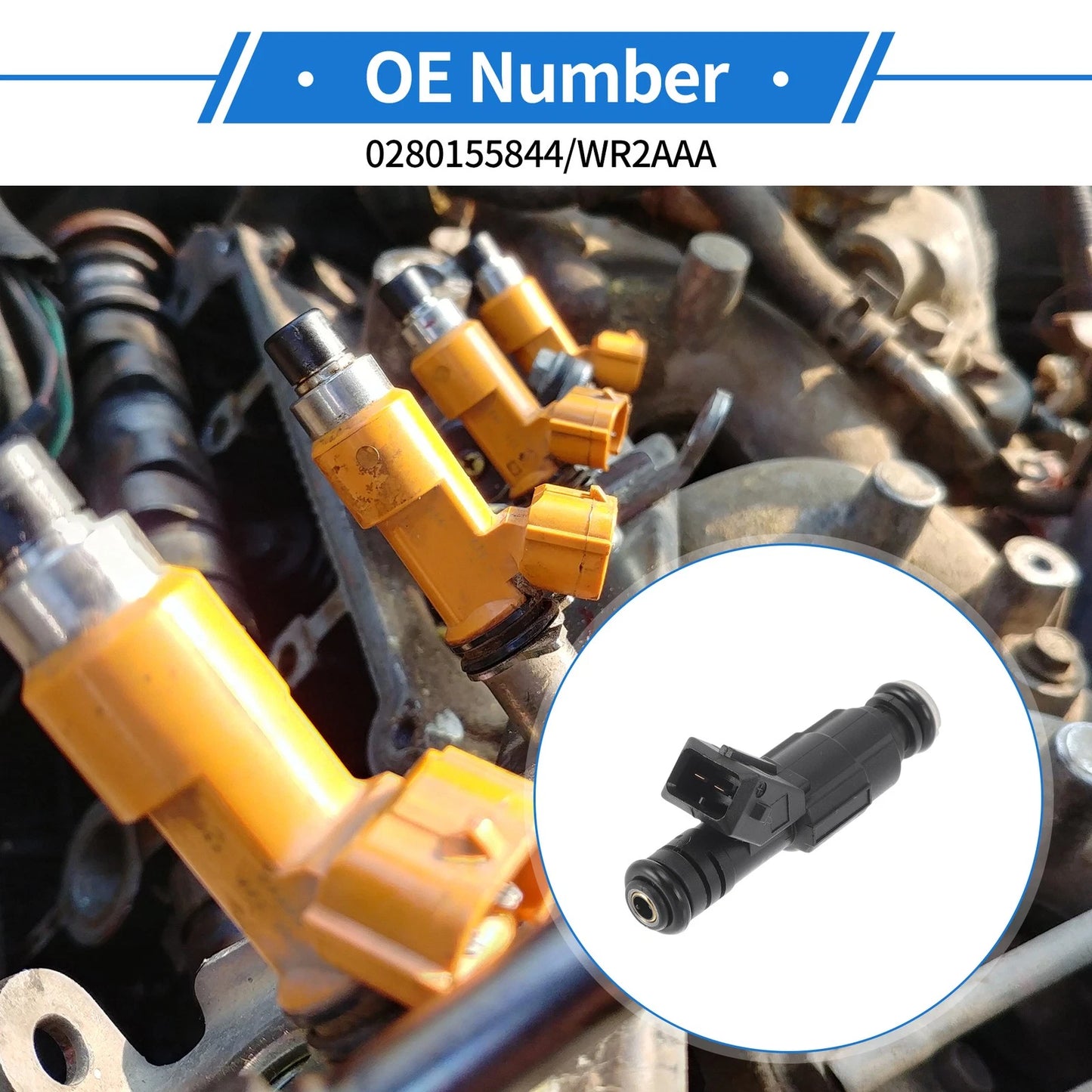 Fuel Injector 1 Pc No.0280155844/WR2AAA for Ford Falcon 4.0 (1998-2005)