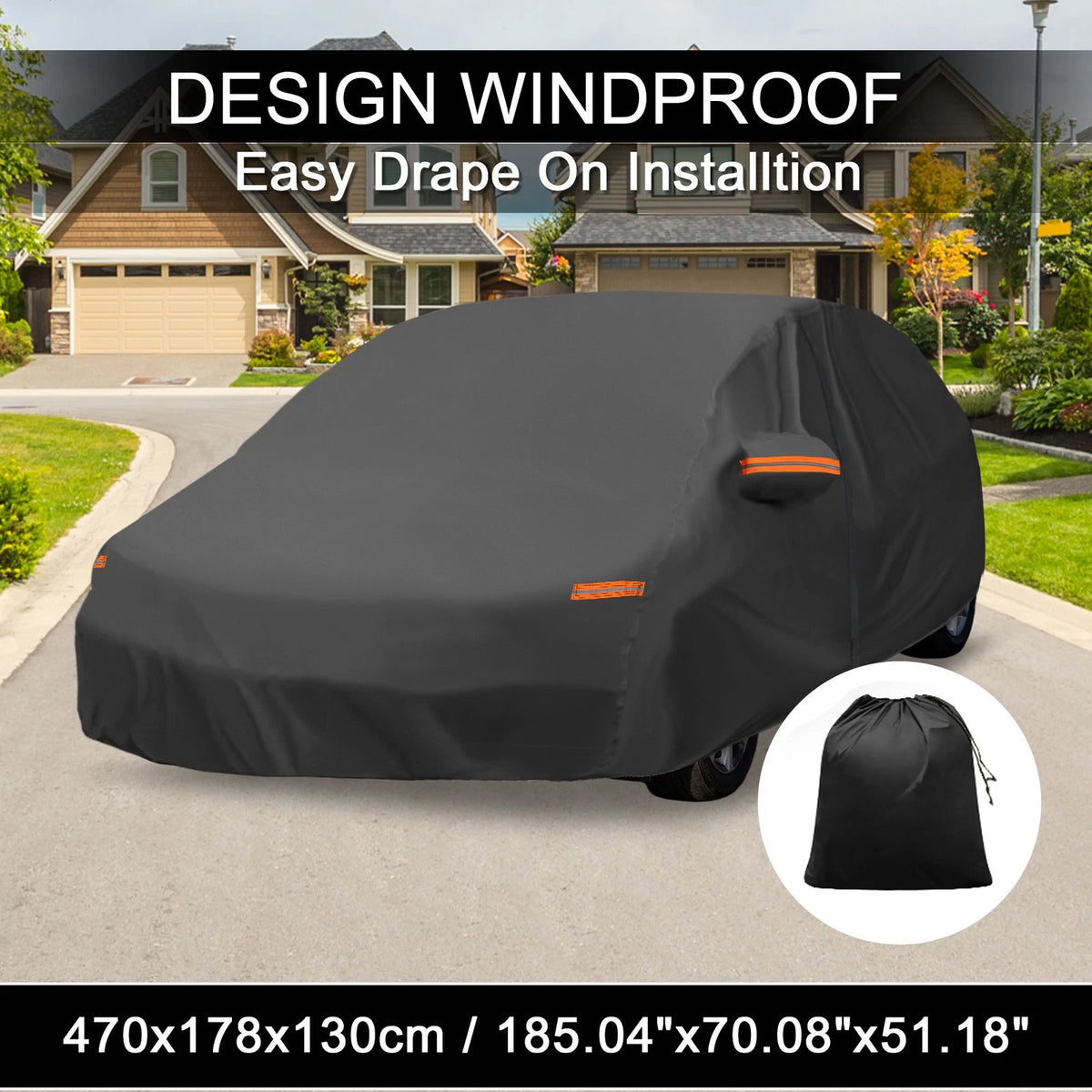 Waterproof 210D-PU Car Cover for Toyota Prius Hatchback (2010-2023)