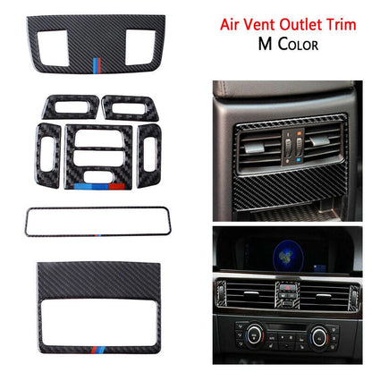 Real Carbon Fiber Air Vent Outlet Trim for BMW 3 Series E90 E92 E93 (2005-2012)